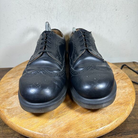 Dr. Martens Oxford 3989 Shoes Boots Leather Vintage‎ Wingtip Black Men's Size 11 - Picture 2 of 8